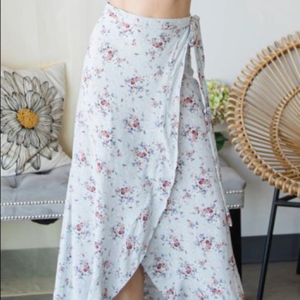 Floral Wrap Skirt